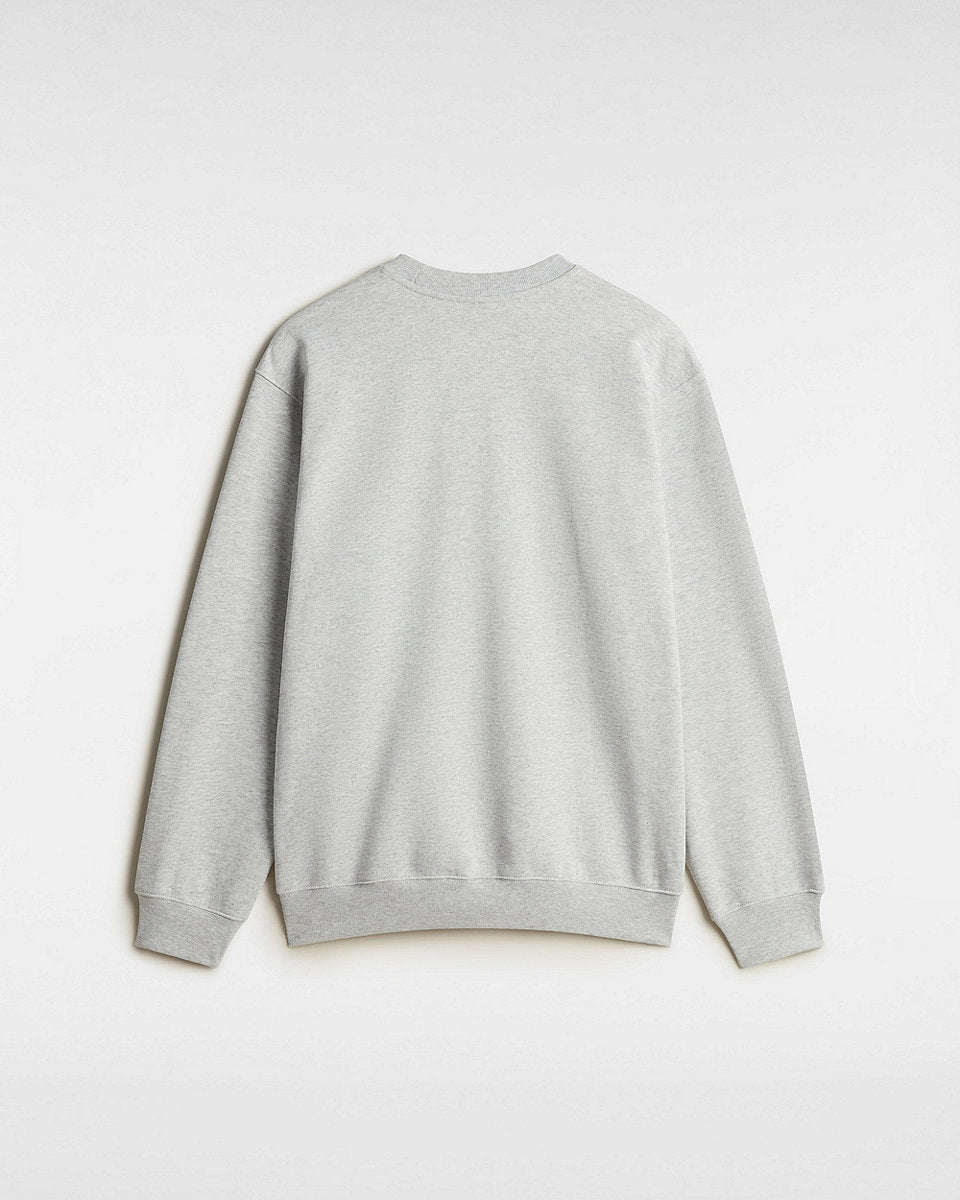 Vans Mens Left Chest Embroidered Logo Sweatshirt - Light Grey Heather - ManGo Surfing