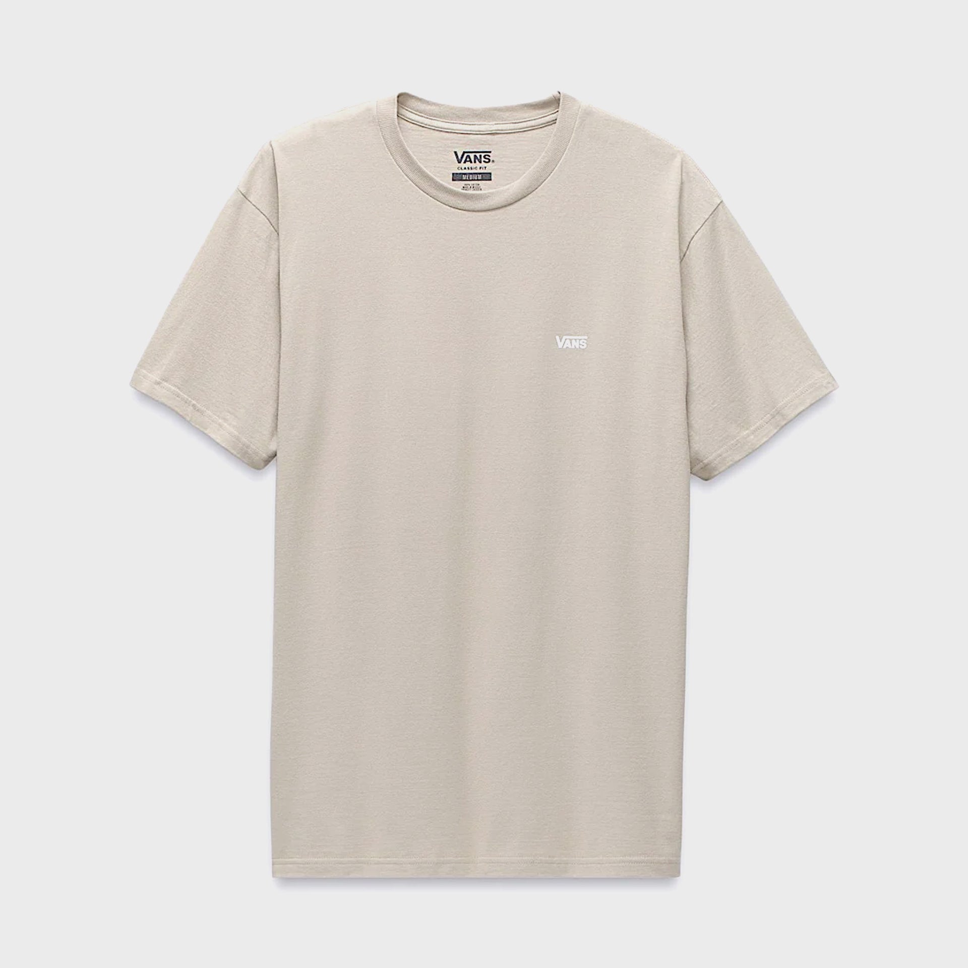 Vans Mens Left Chest Logo T-Shirt - London Fog Grey - ManGo Surfing