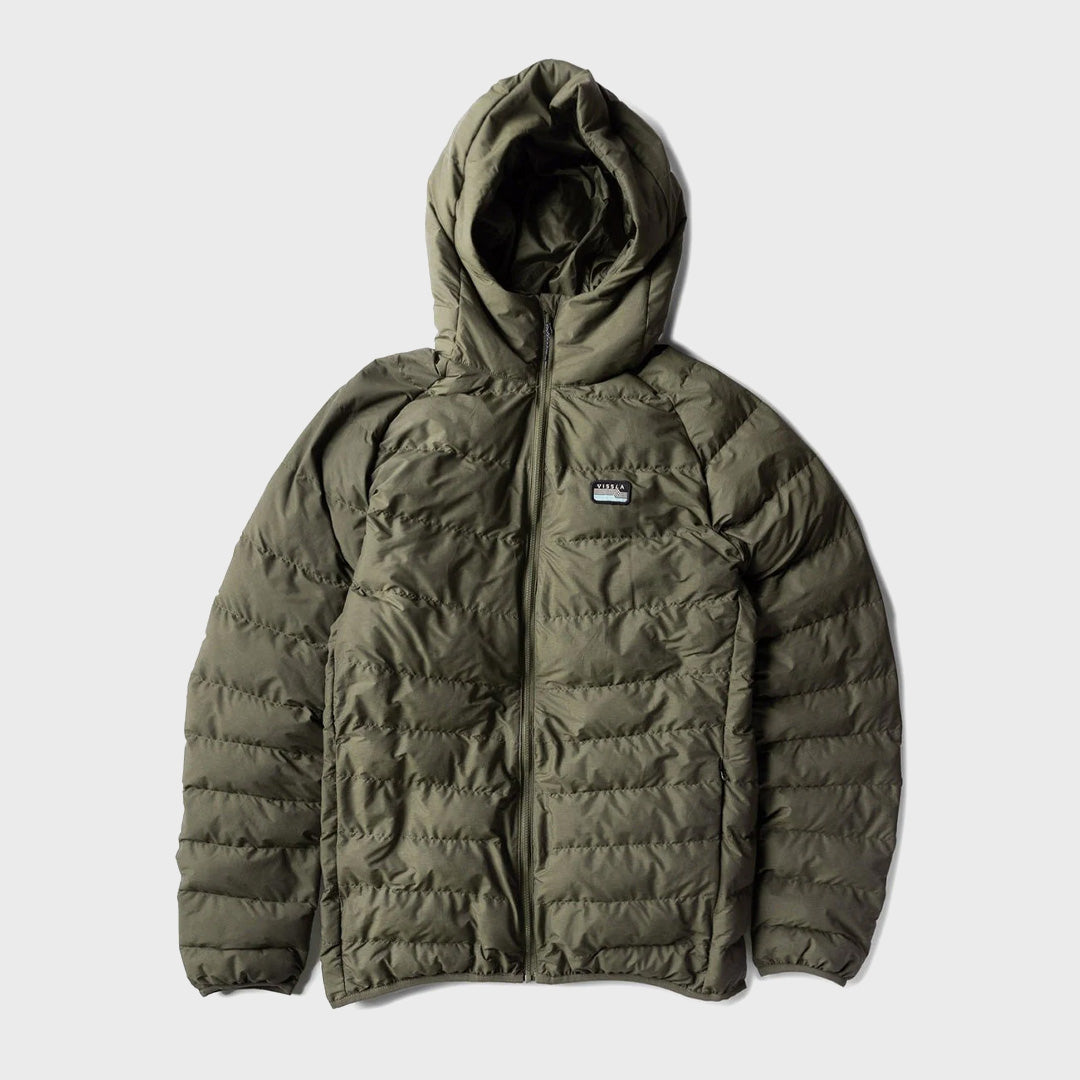 Vissla Mens Pacific Packable Eco Puff Jacket - Tarp Heather - ManGo Surfing