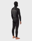 Vissla Mens 7 Seas 5/4/3 Full Hooded Chest Zip Wetsuit - Black - ManGo Surfing