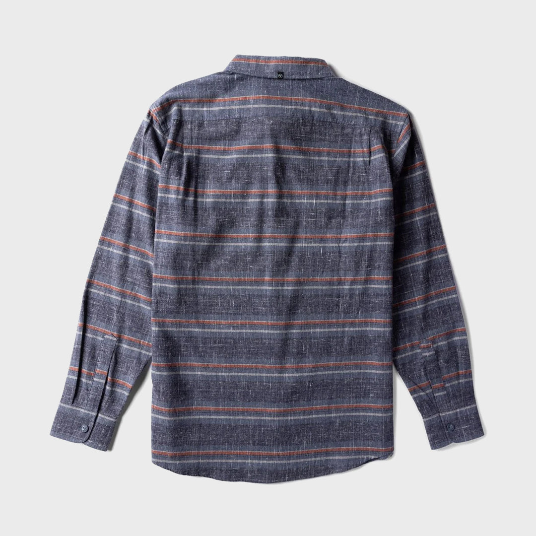 Vissla Mens Central Coast Eco Long Sleeve Flannel Shirt - Naval Heather - ManGo Surfing