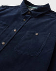 Vissla Mens Rails Cord Long Sleeve Shirt - Dark Naval