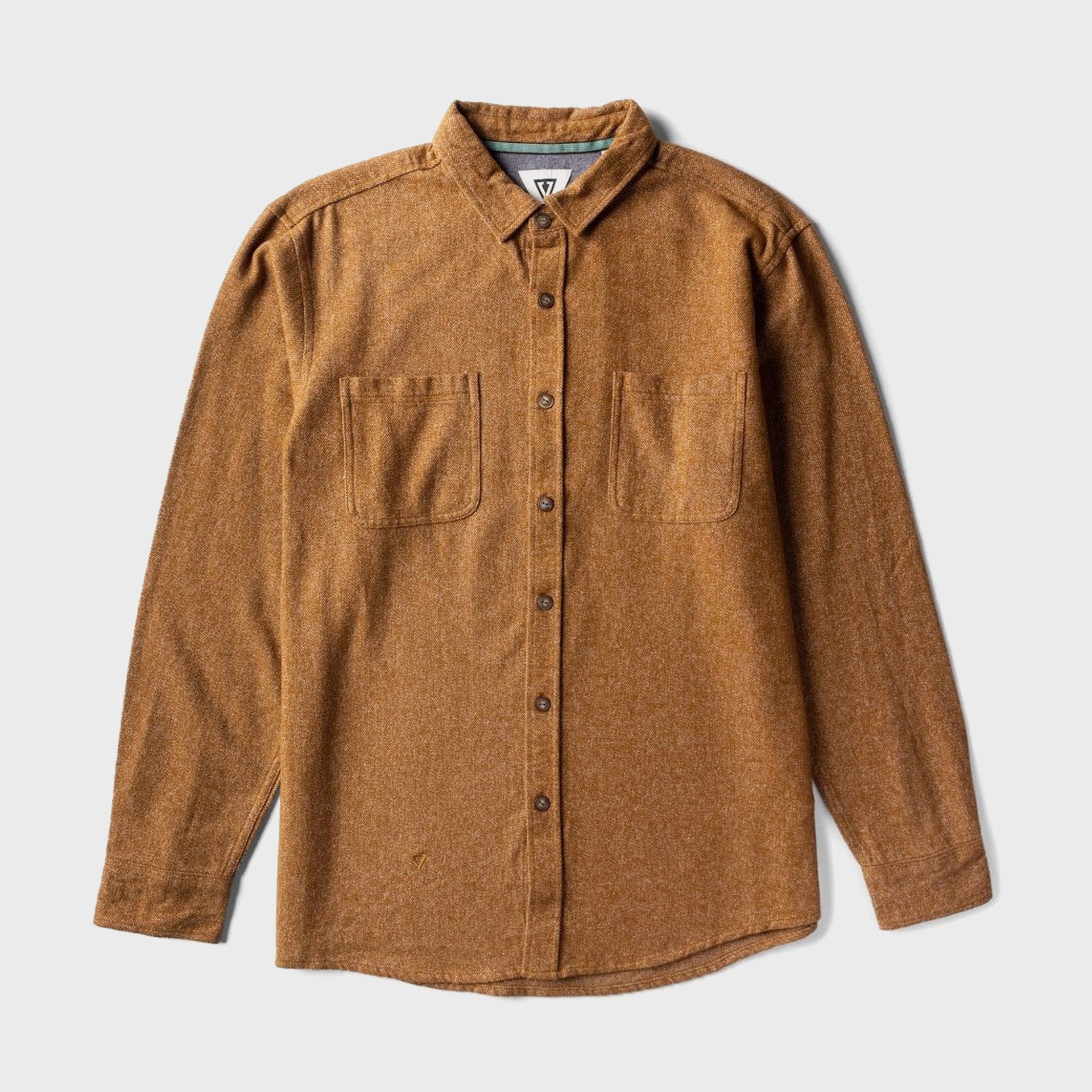 Vissla Mens Shaper Eco Long Sleeve Flannel Shirt - Rubber - ManGo Surfing