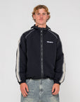 Rusty Mens Lock Out Hooded Jacket - Black