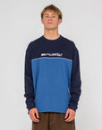 Rusty Mens Infinity Long Sleeve T-Shirt - Atlantic Blue