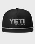 Yeti Coolers Mid Pro Flat Brim Rope Hat - One Size - Black - ManGo Surfing