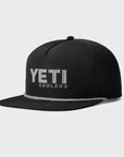 Yeti Coolers Mid Pro Flat Brim Rope Hat - One Size - Black - ManGo Surfing