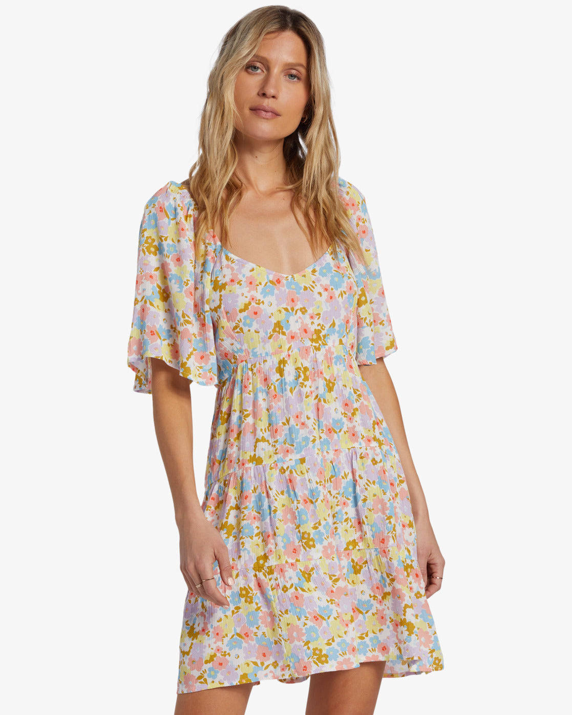 Billabong Womens Take A Chance Babydoll Dress - Salt Crystal - ManGo Surfing