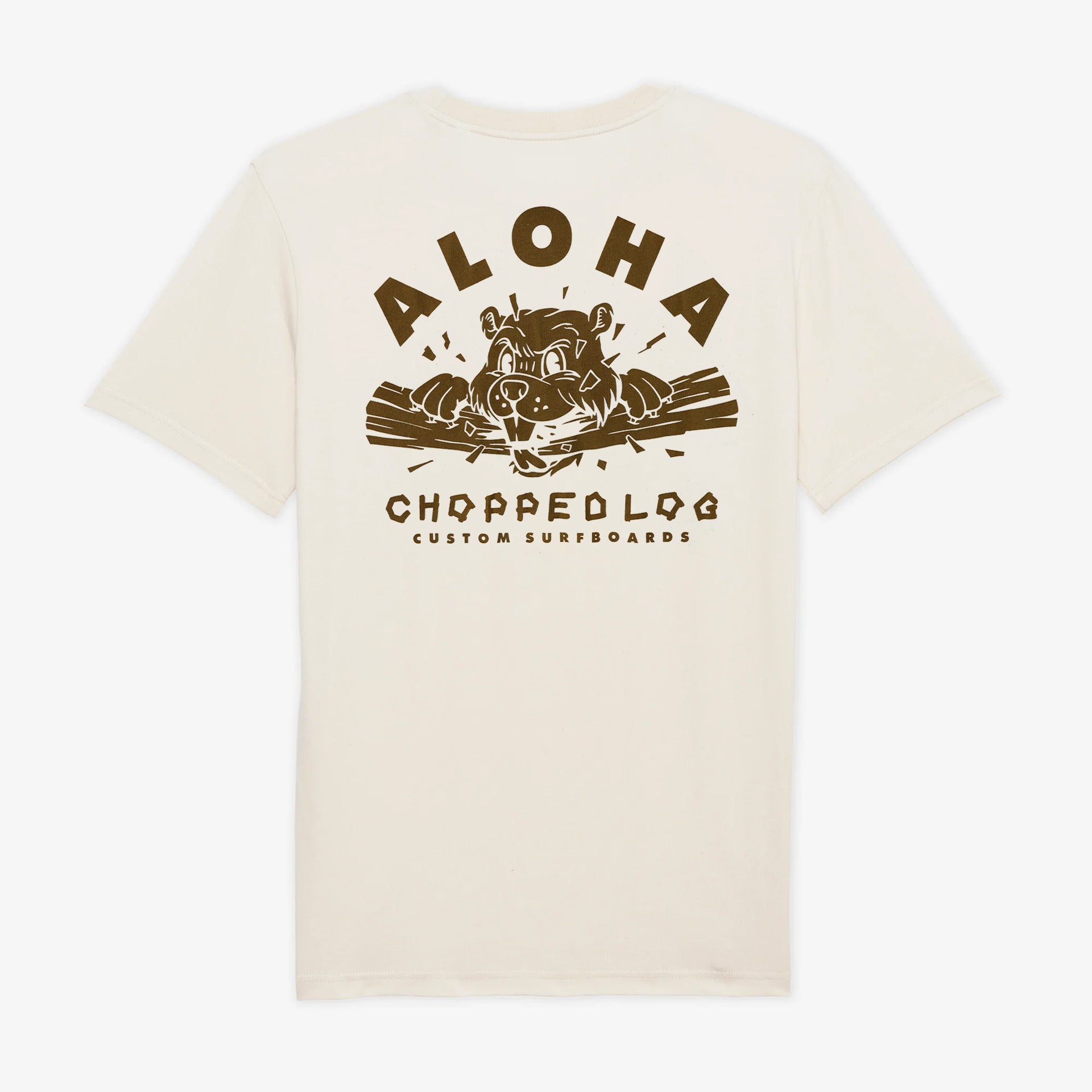 aloha surf t shirt beaver graphic longboard