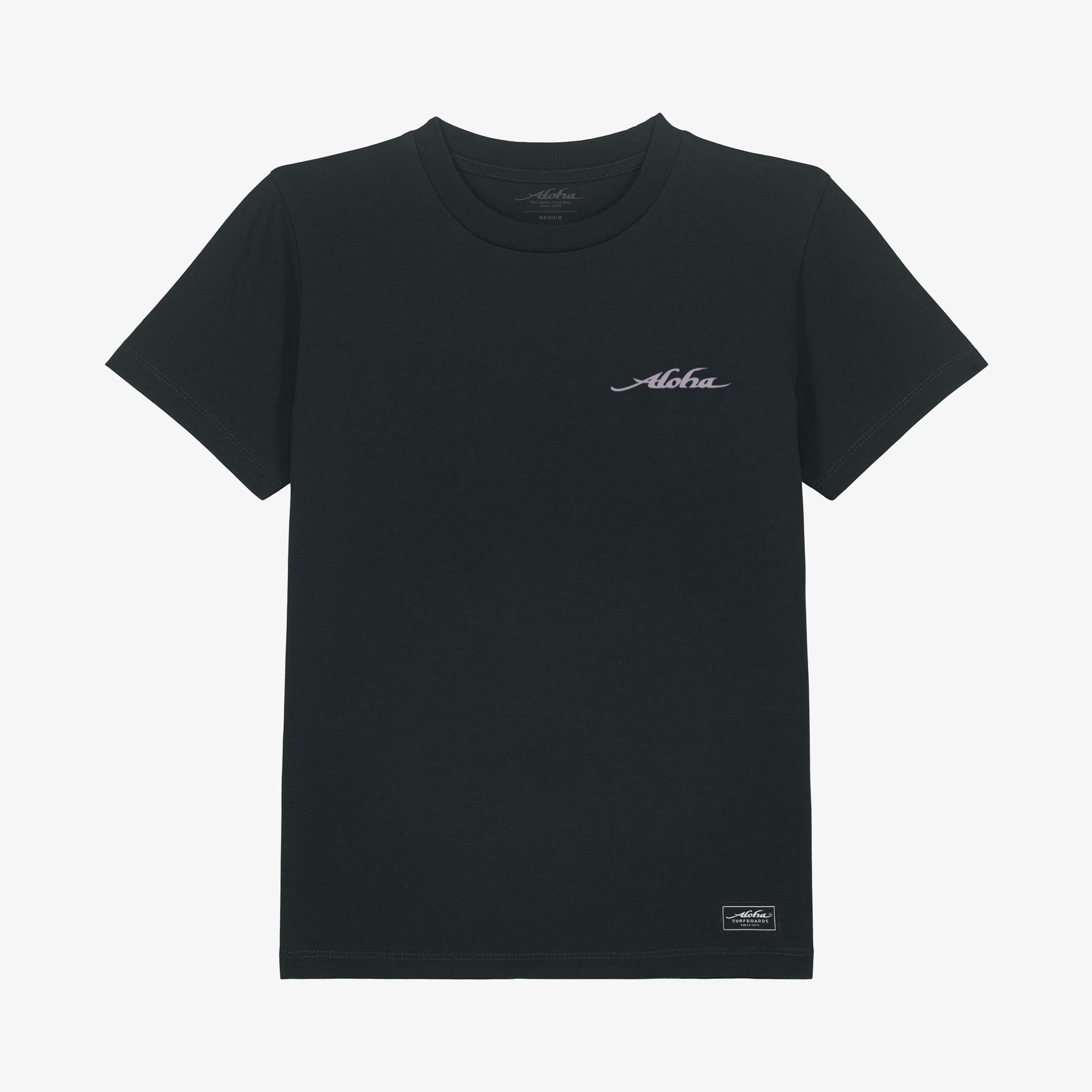aloha surfing kids t shirt black sunshine good vibes