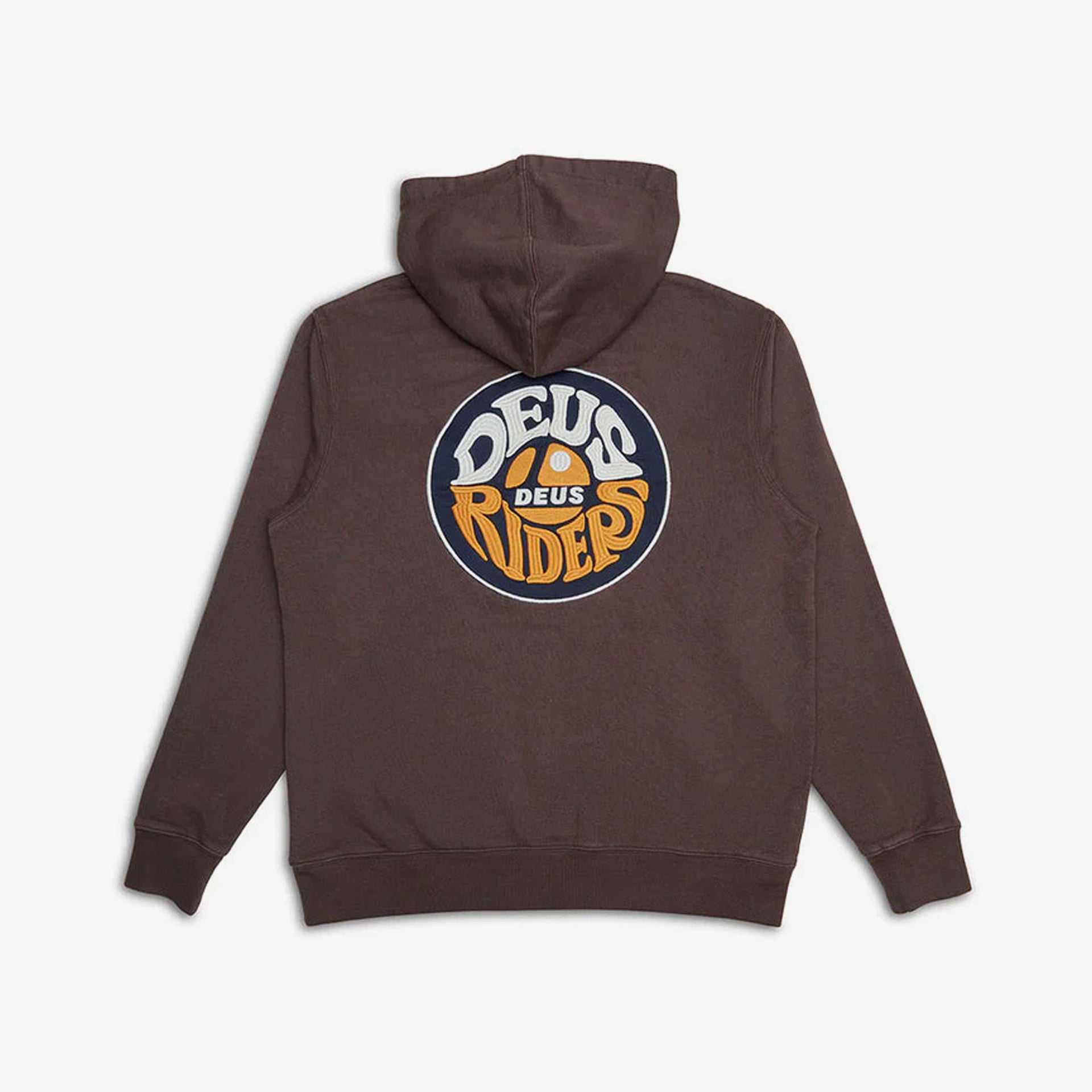 Deus Mens Riders Friend Hoodie - Chocolate Brown - ManGo Surfing