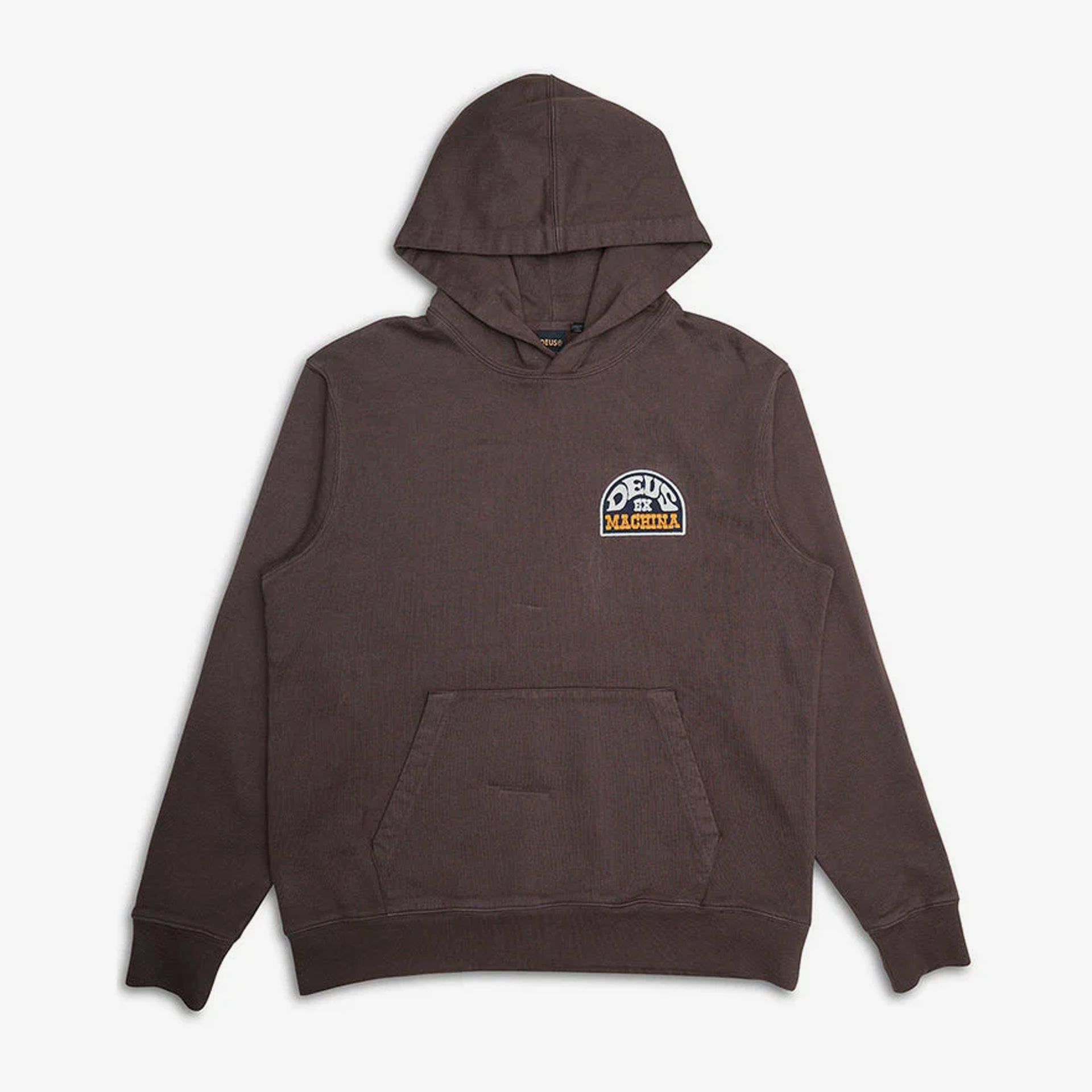 Deus Mens Riders Friend Hoodie - Chocolate Brown - ManGo Surfing