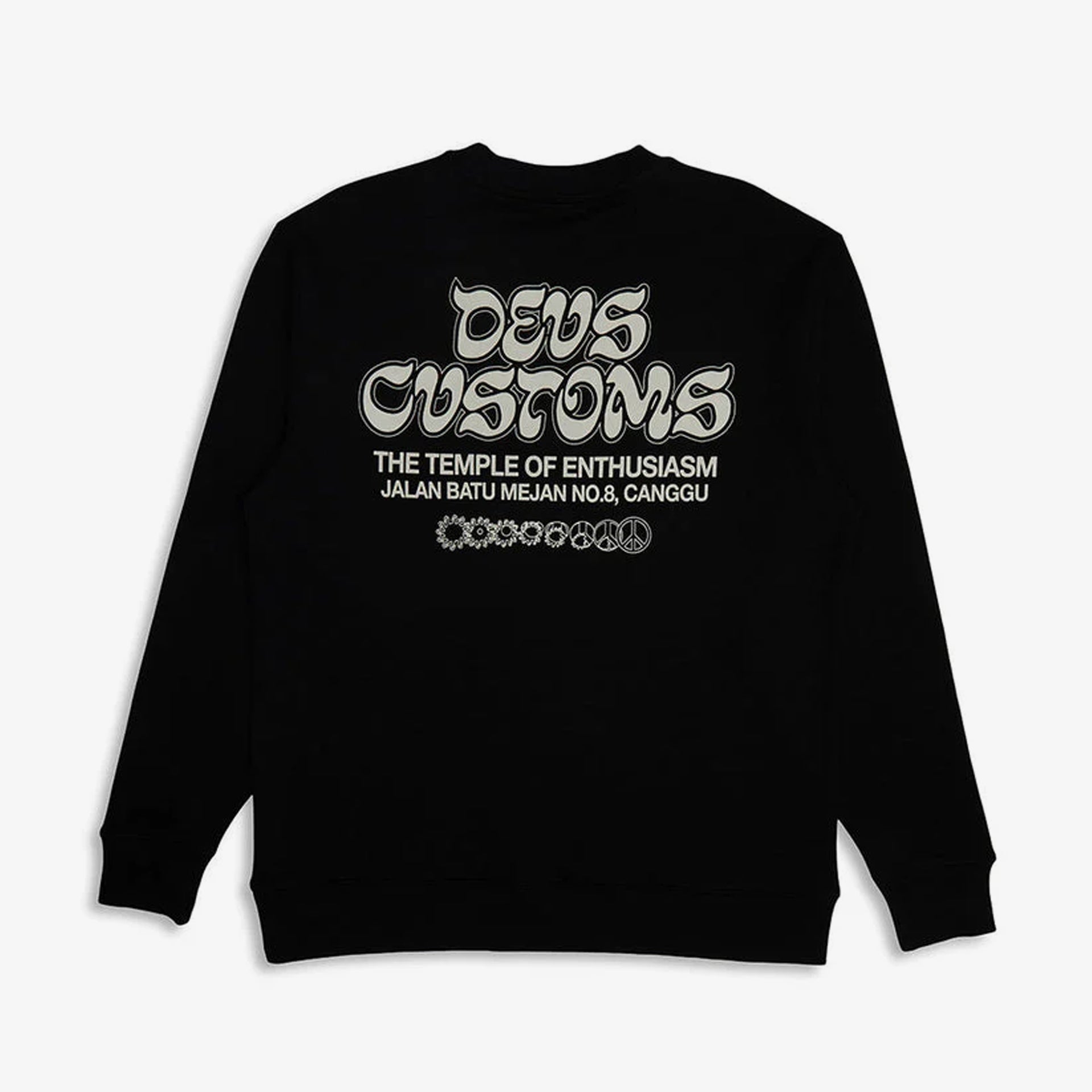 Deus Mens Rinse Wash Crew Sweatshirt - Anthracite - ManGo Surfing