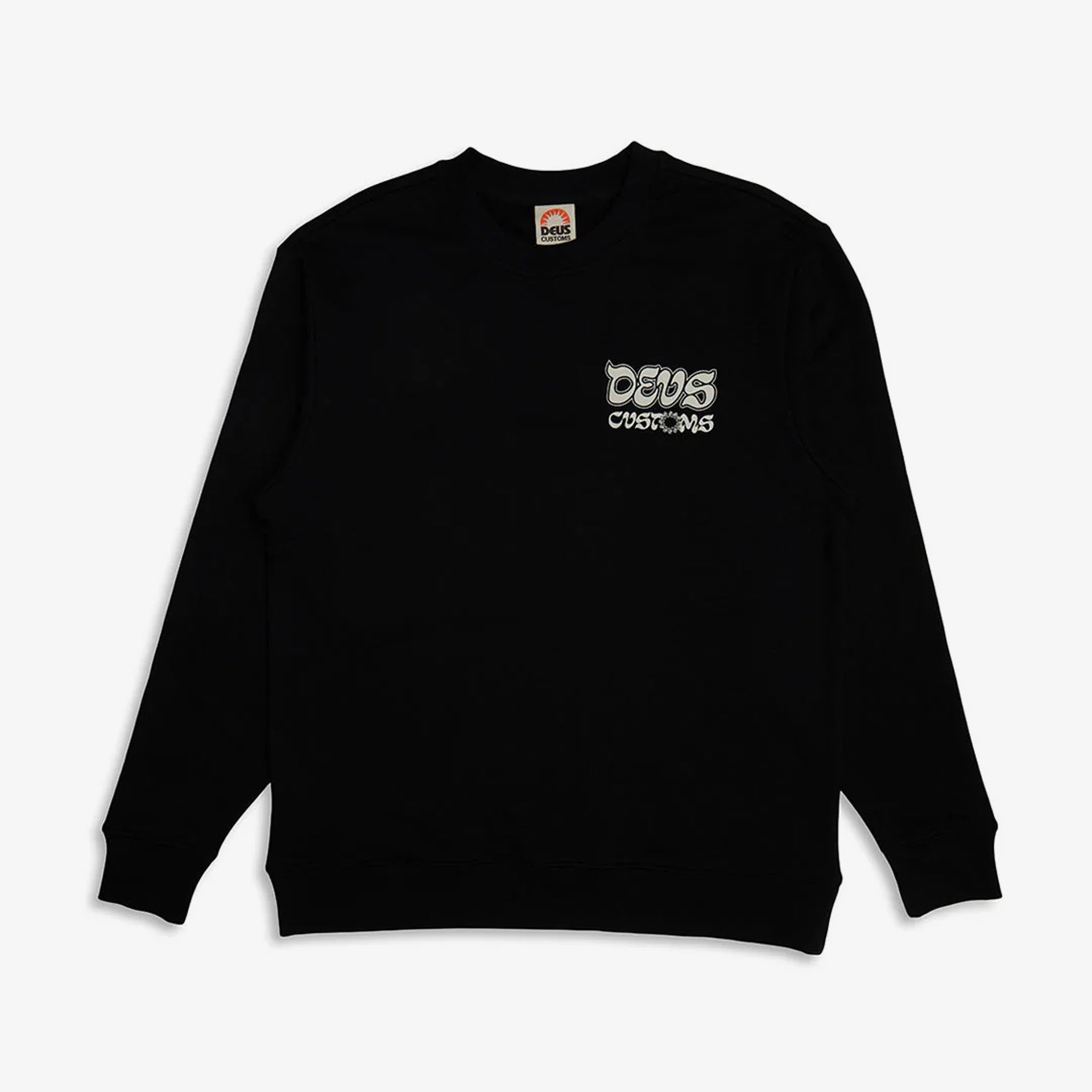 Deus Mens Rinse Wash Crew Sweatshirt - Anthracite - ManGo Surfing