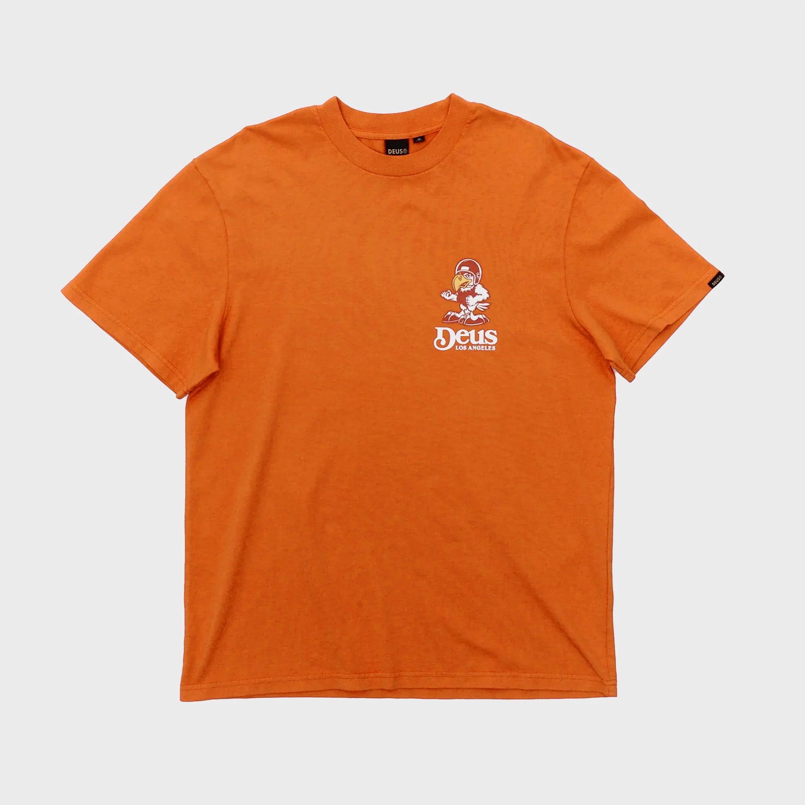 Deus Mens Raptor T-Shirt -  Tangerine Tango - ManGo Surfing