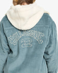 Billabong Womens Cord In Love Trucker Jacket - Slate Blue