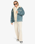 Billabong Womens Cord In Love Trucker Jacket - Slate Blue