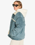 Billabong Womens Cord In Love Trucker Jacket - Slate Blue