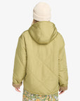 Billabong Womens Oceanside Hooded Reversible Jacket - Green Tea