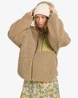Billabong Womens Oceanside Hooded Reversible Jacket - Green Tea