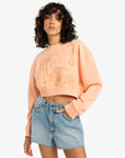 Billabong Womens Last Session Pullover Sweatshirt - Soft Peach