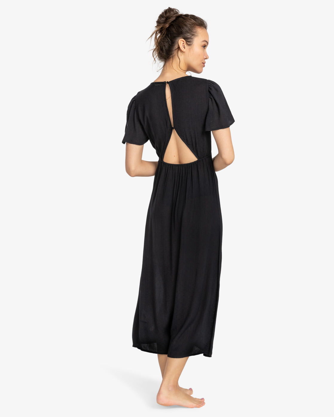 Billabong Womens Jet Set Midi Dress - Black Pebble - ManGo Surfing