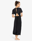 Billabong Womens Jet Set Midi Dress - Black Pebble - ManGo Surfing
