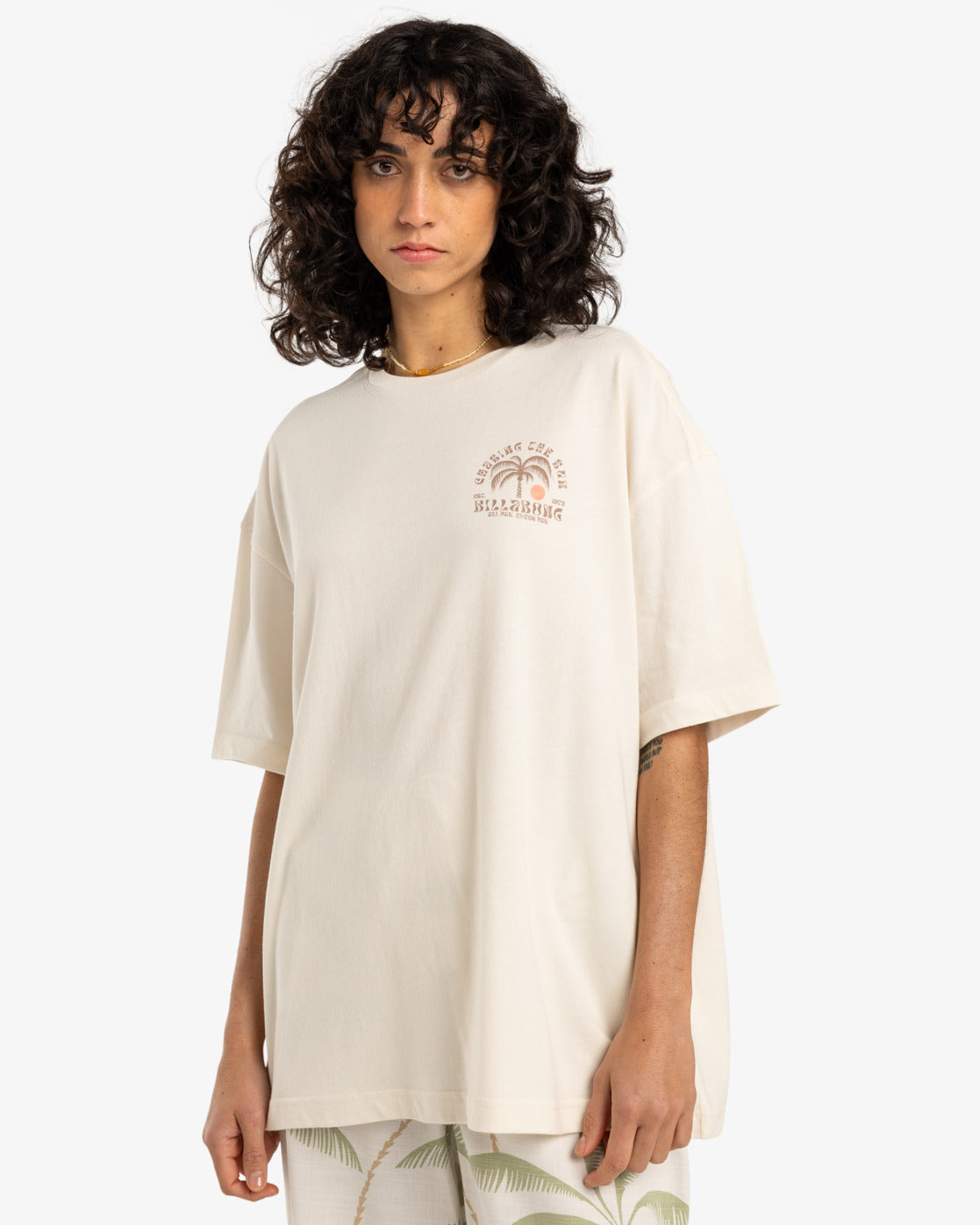 Billabong Womens Chasing Sun T-Shirt - Salt Crystal - ManGo Surfing