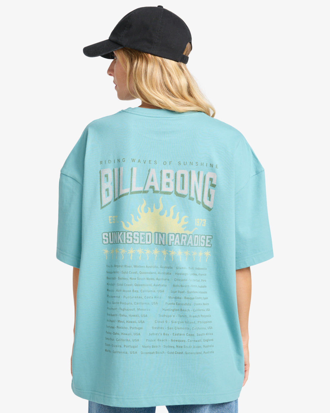 Billabong Womens Reach For Sunshine T-Shirt - Misty Blue