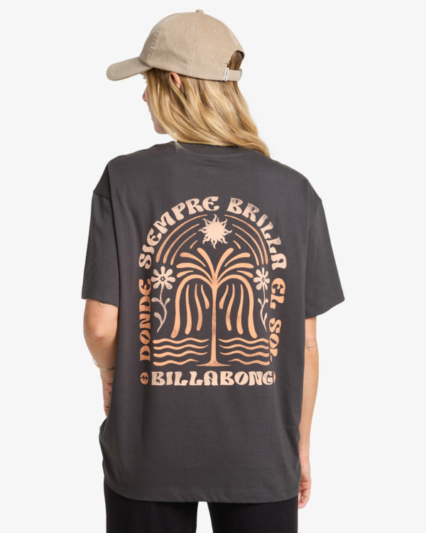 Billabong Womens Always Looking T-Shirt - Off Black