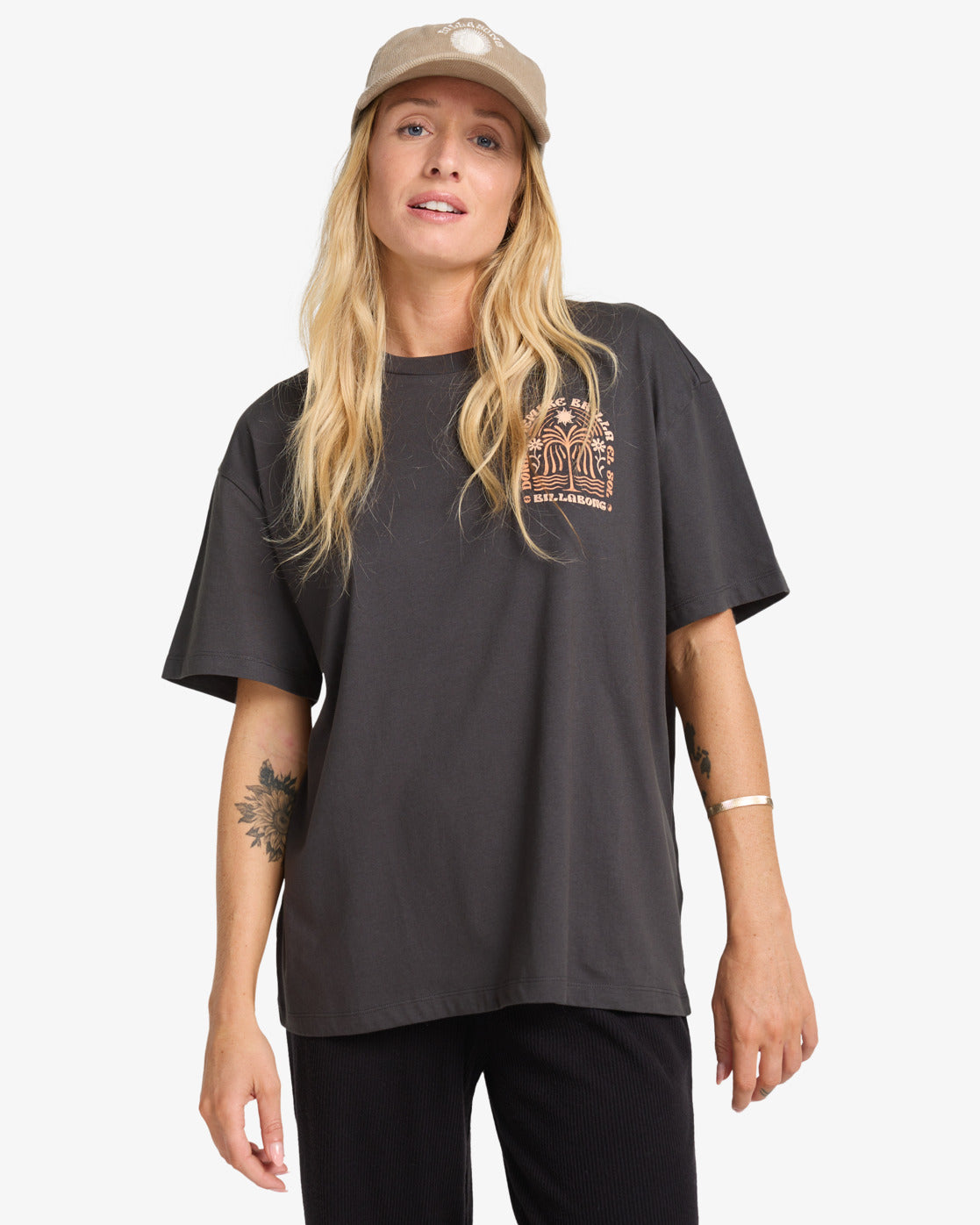 Billabong Womens Always Looking T-Shirt - Off Black