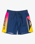 Quiksilver Boys Everyday Holmes 14" Swim Shorts (8-16 Yrs) - Estate Blue Holmes