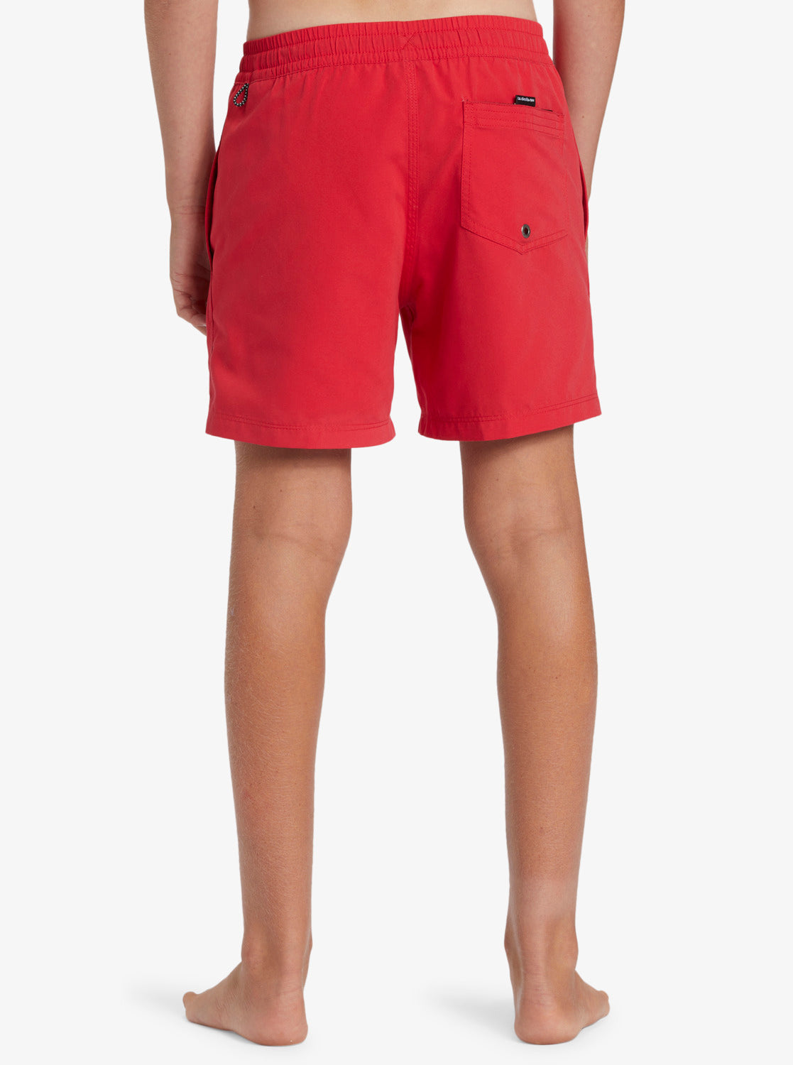 Quiksilver Boys Everyday Solid 14" Swim Shorts (8-16 Yrs) - High Risk Red - ManGo Surfing