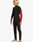 Quiksilver Boys 3/2mm Everyday Sessions Chest Zip Wetsuit (8-16 Years) - High Risk Red - ManGo Surfing
