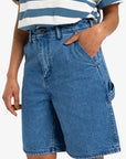 Quiksilver Womens Carpenter Denim Shorts - Estate Blue - ManGo Surfing