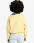 Quiksilver Womens Half Zip Pullover Sweatshirt - Popcorn - ManGo Surfing
