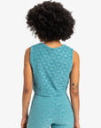 Quiksilver Womens The Wine Tank Crop Top - Brittany Blue - ManGo Surfing