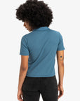 Quiksilver Womens Nightcall Polo T-Shirt - Real Teal - ManGo Surfing