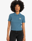 Quiksilver Womens Nightcall Polo T-Shirt - Real Teal - ManGo Surfing