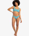 Quiksilver Womens Dark Roy Low Waist Bikini Bottoms - Brittany Blue