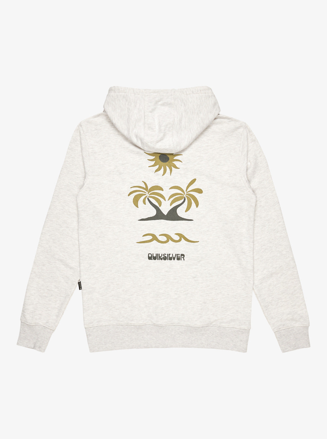 Quiksilver Mens Graphic Pullover Hoodie - White Marble Heather - ManGo Surfing