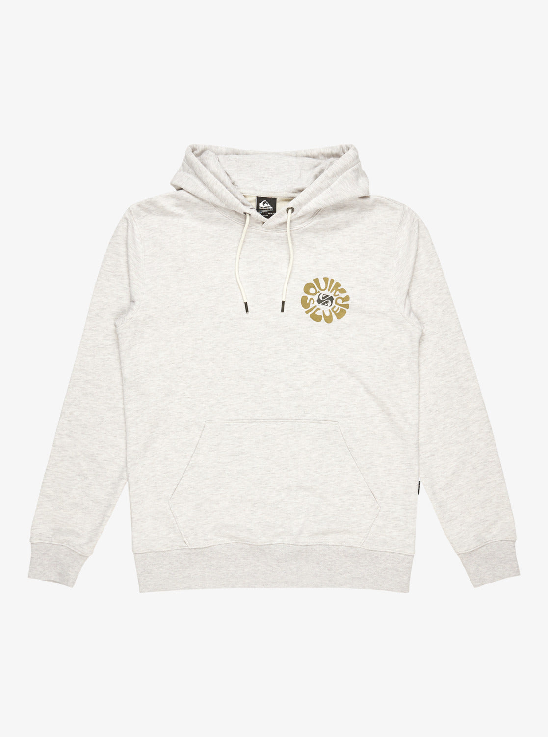 Quiksilver Mens Graphic Pullover Hoodie - White Marble Heather - ManGo Surfing