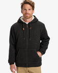 Quiksilver Mens Keller Full Zip Sherpa Hoodie - Black Heather