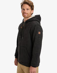 Quiksilver Mens Keller Full Zip Sherpa Hoodie - Black Heather