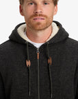 Quiksilver Mens Keller Full Zip Sherpa Hoodie - Black Heather