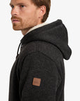 Quiksilver Mens Keller Full Zip Sherpa Hoodie - Black Heather