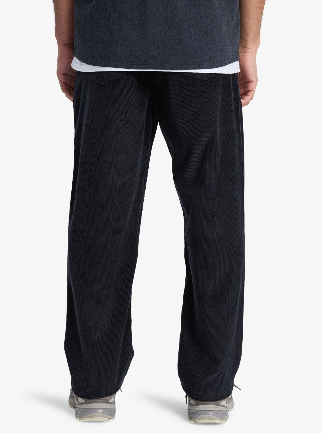 Quiksilver Mens Taxer Regular Cord Trousers - Black