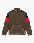 Quiksilver Mens Clean Coast Block Full Zip Fleece - Chocolate Brown