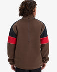 Quiksilver Mens Clean Coast Block Full Zip Fleece - Chocolate Brown