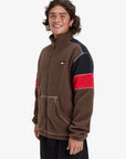 Quiksilver Mens Clean Coast Block Full Zip Fleece - Chocolate Brown